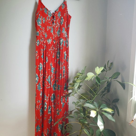 Patrons of Peace Dresses & Skirts - Red Floral Maxi